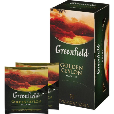Чай Greenfield черный 'Golden Ceylon' цейлонский  25пак х 2г