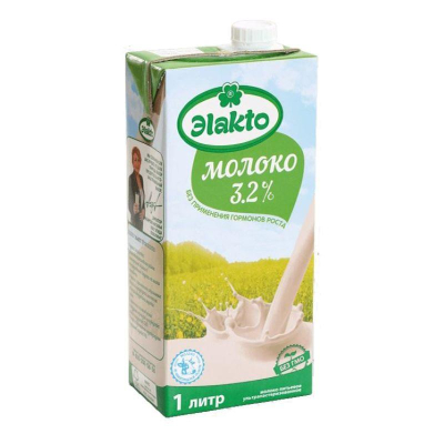 Молоко 3.2% Эlakto 1л