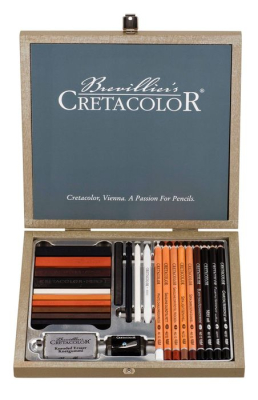 Набор художественный Cretacolor Passion Box 25 предметов в деревянной коробке