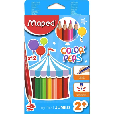 Карандаши  12цв Maped Color'Peps Jumbo трехгранные в картонной коробке