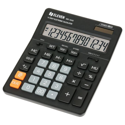 Калькулятор настольный Eleven 14 разрядов DP TAX 155x205x36мм черный корпус