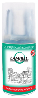 Набор для очистки экрана Lamirel антибактериальный спрей 200мл +салфетка из микрофибры 20х20см